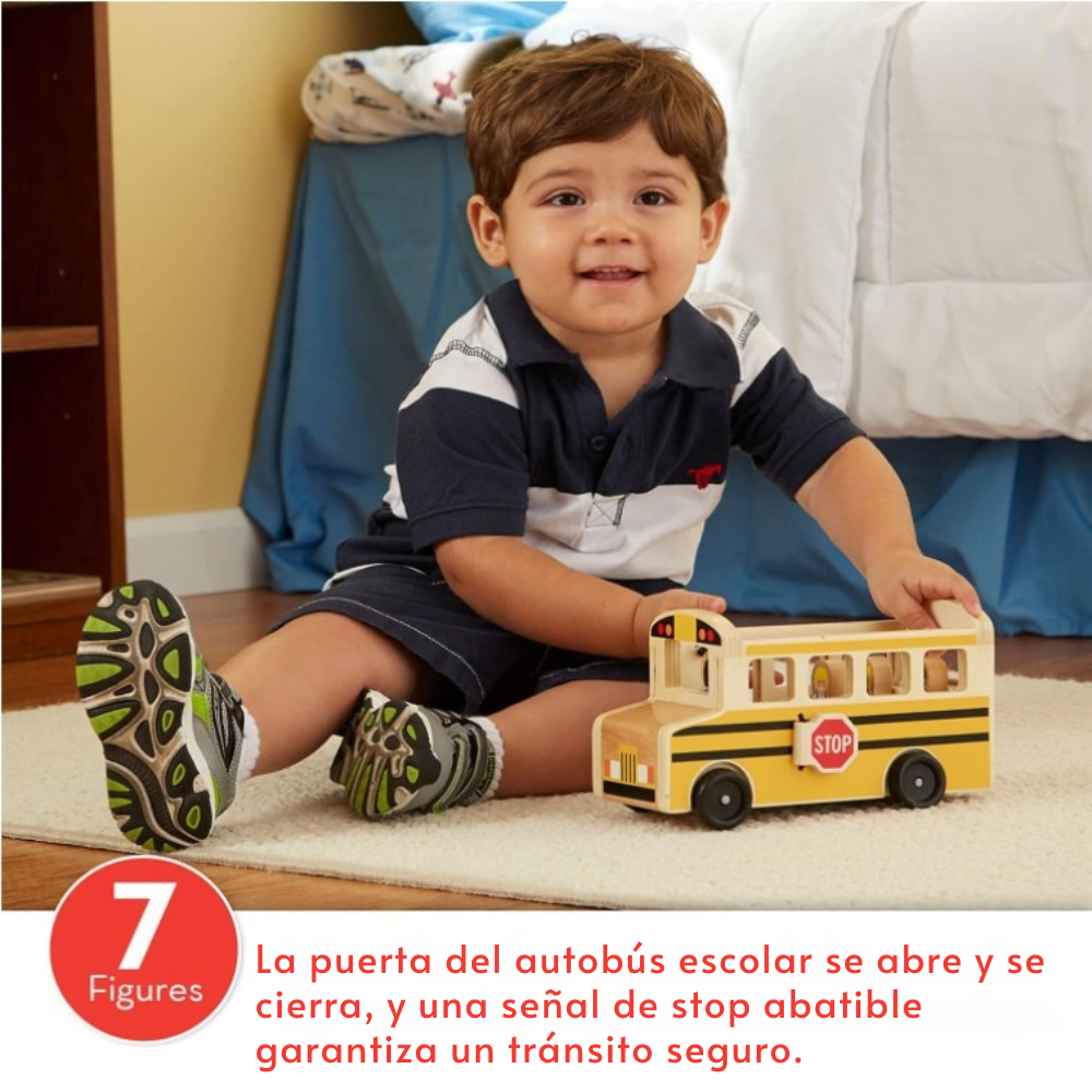 BUS ESCOLAR DE MADERA EDUCATIVO MONTESSORI - 5