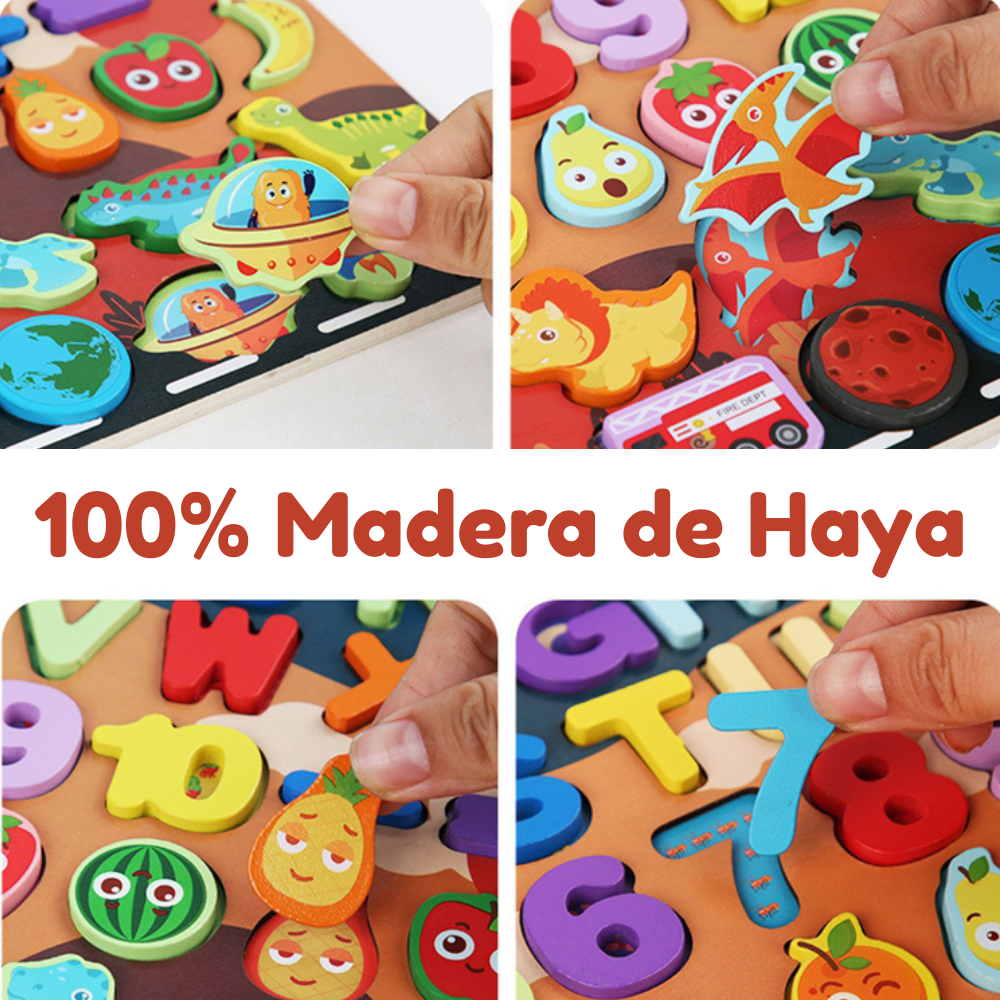 JUEGO EDUCATIVO MULTIFUNCION 7 EN 1 DE MADERA MONTESSORI - 4