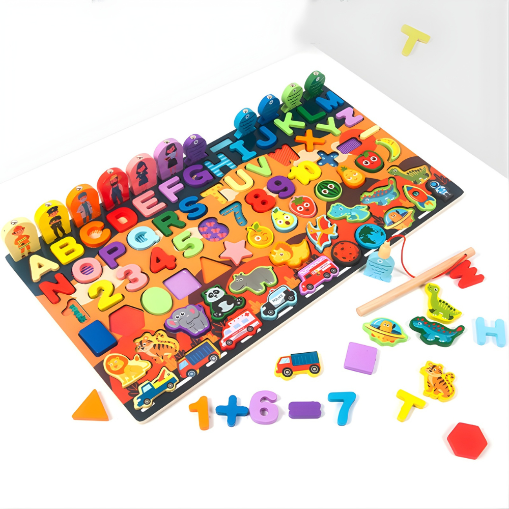 JUEGO EDUCATIVO MULTIFUNCION 7 EN 1 DE MADERA MONTESSORI - 6