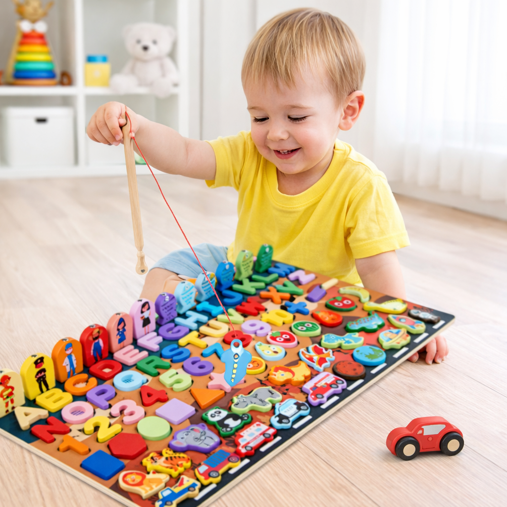 JUEGO EDUCATIVO MULTIFUNCION 7 EN 1 DE MADERA MONTESSORI - 8