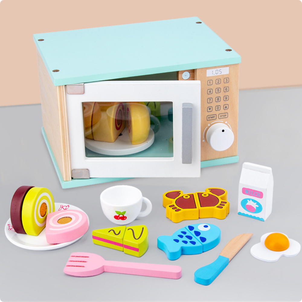 MICROONDAS INFANTIL DE MADERA MONTESSORI - 3