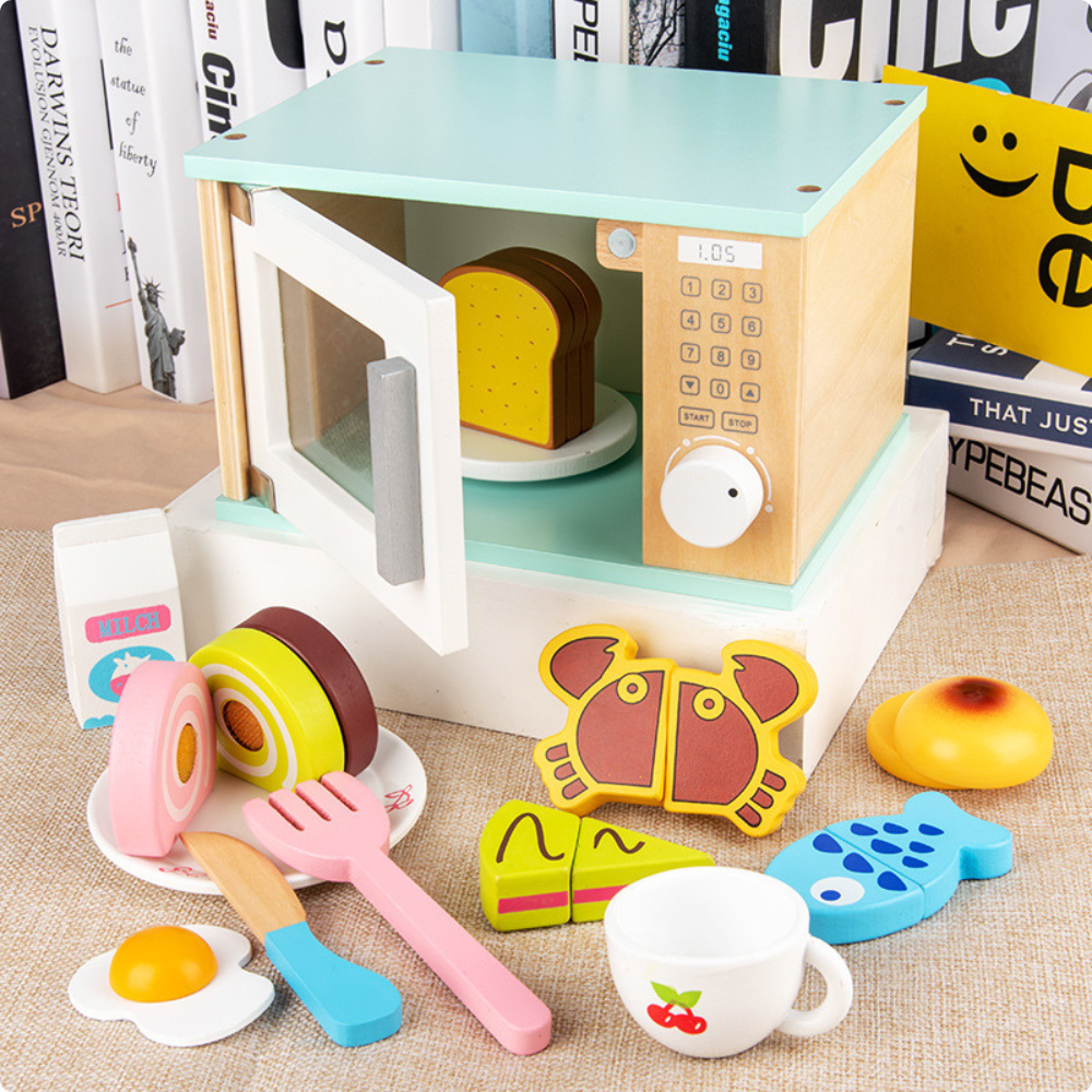 MICROONDAS INFANTIL DE MADERA MONTESSORI - 5