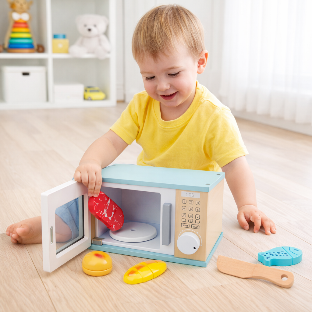 MICROONDAS INFANTIL DE MADERA MONTESSORI - 6