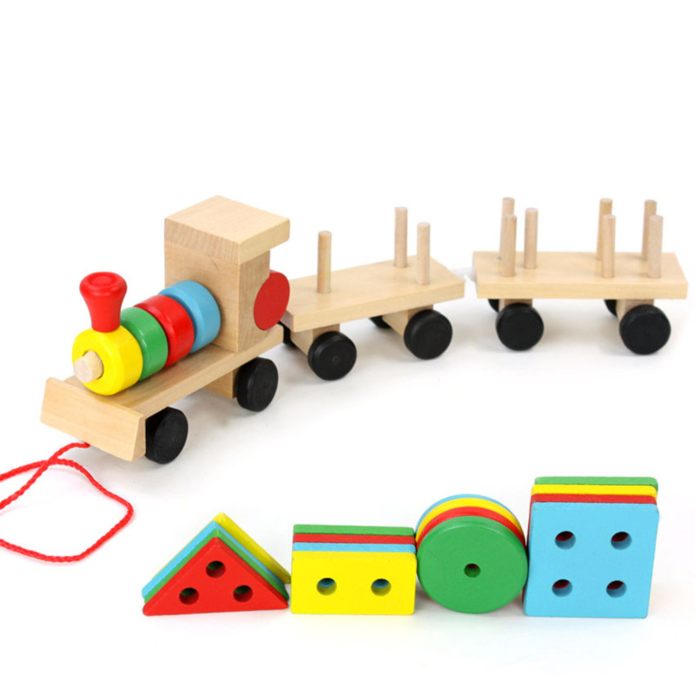 TREN JUEGO DIDACTICO DE ENCAJE EDUCATIVO MONTESSORI - 1