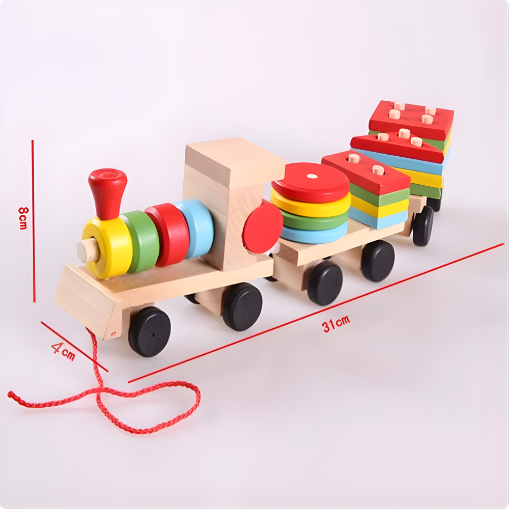 TREN JUEGO DIDACTICO DE ENCAJE EDUCATIVO MONTESSORI - 4