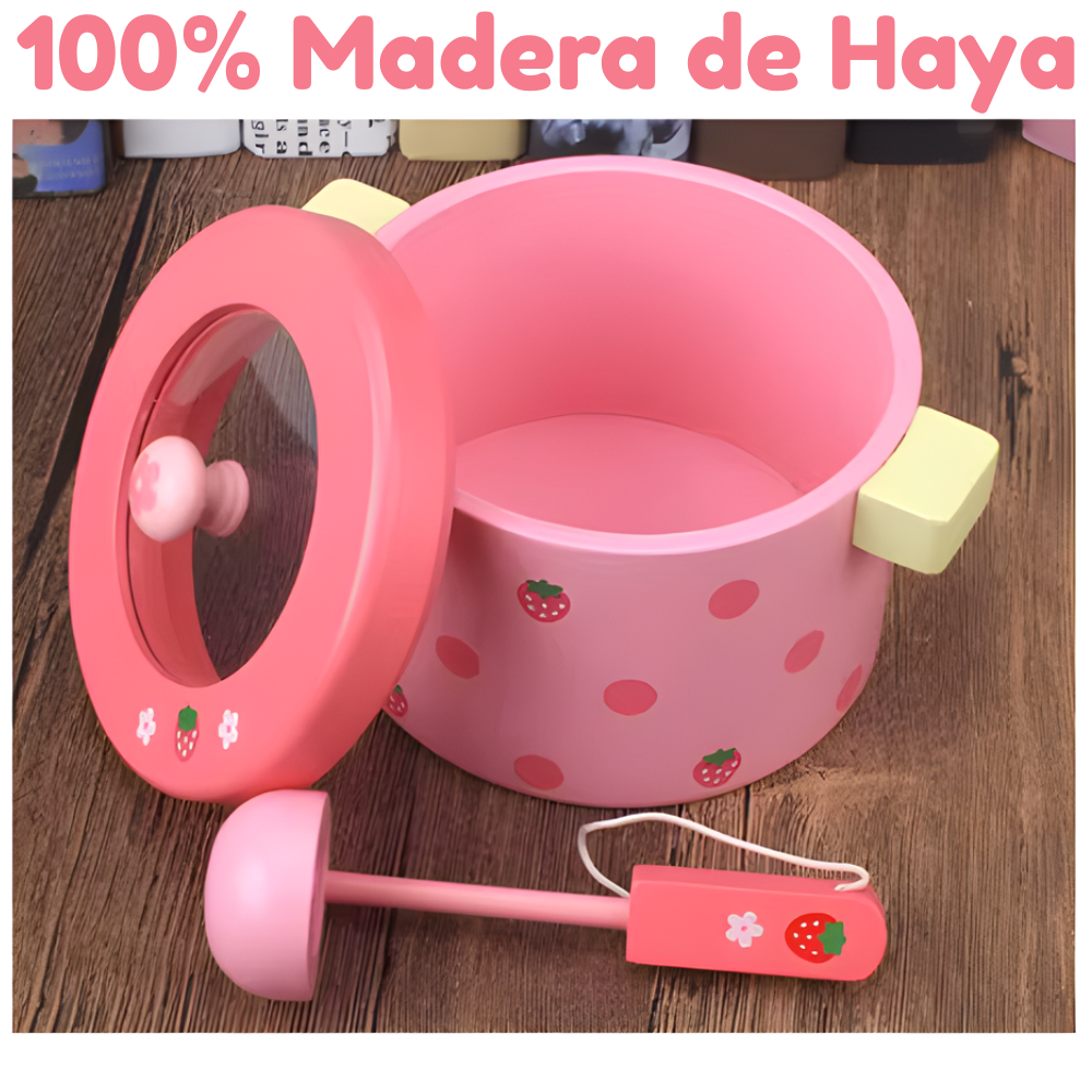 OLLA DE COCINA DE MADERA MONTESSORI - 2
