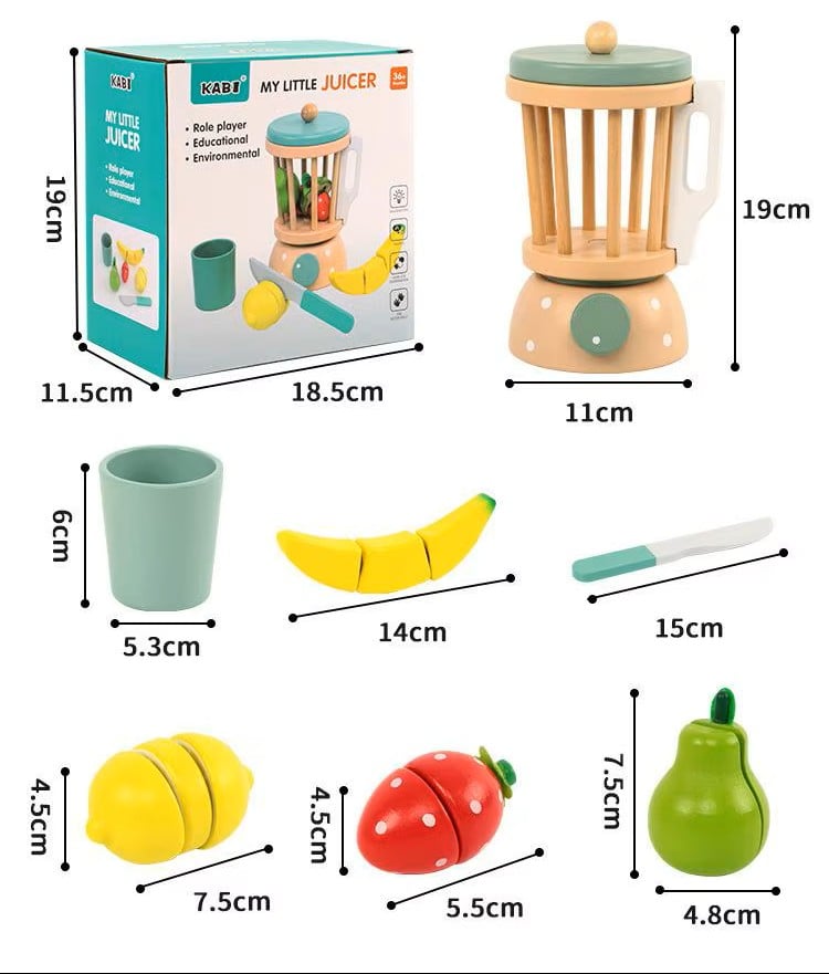 EXPRIMIDOR DE FRUTAS JUEGO DE MADERA DIDACTICO MONTESSORI - 8