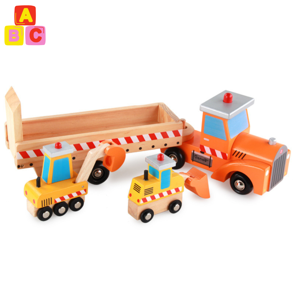 CAMION DE CARGA CON MAQUINAS EDUCATIVO MONTESSORI - 1