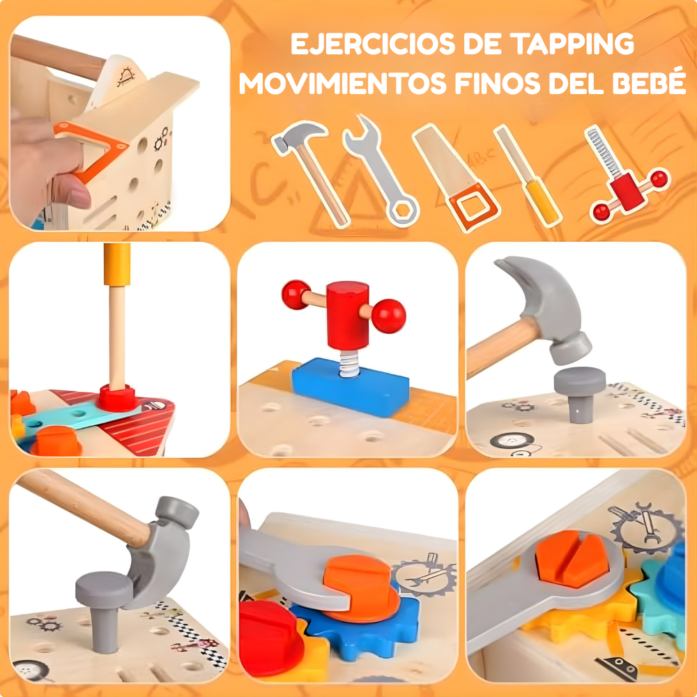 CESTA DE HERRAMIENTAS EDUCATIVA DE MADERA MONTESSORI - 5