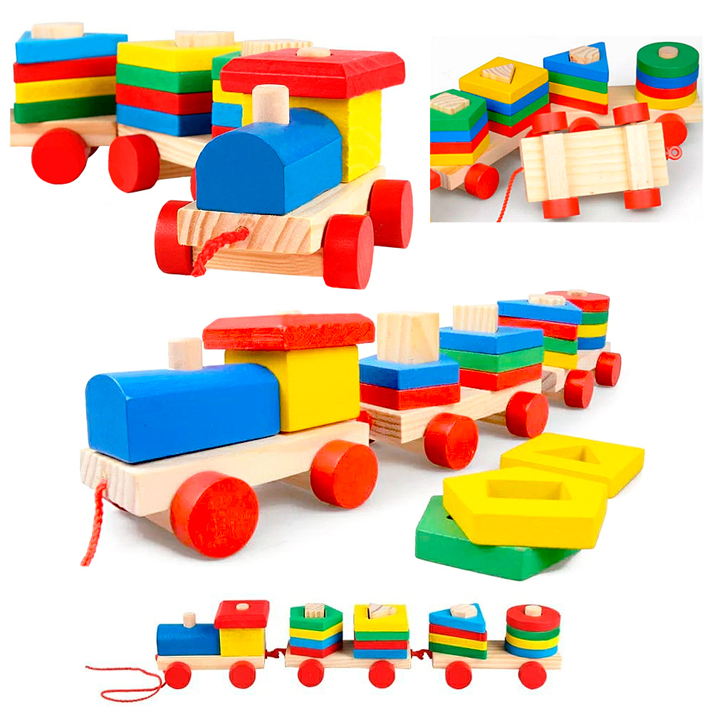 TREN DE MADERA EDUCATIVO MONTESSORI - 5