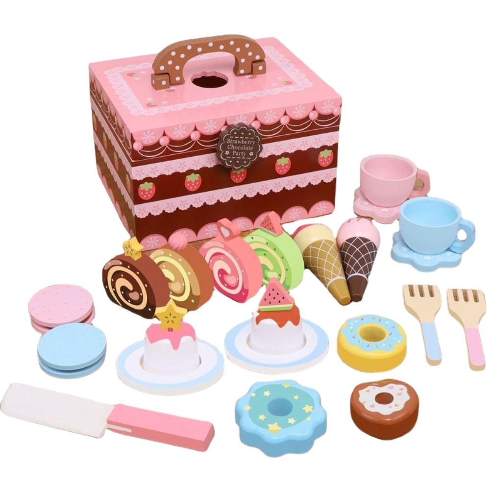 CAJA DE PASTELERIA EDUCATIVA DE MADERA MONTESSORI - 1