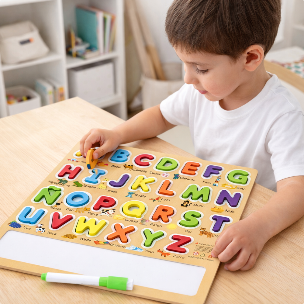 TABLERO DIDACTIO CON PIZARRA EDUCATIVO MONTESSORI - 4
