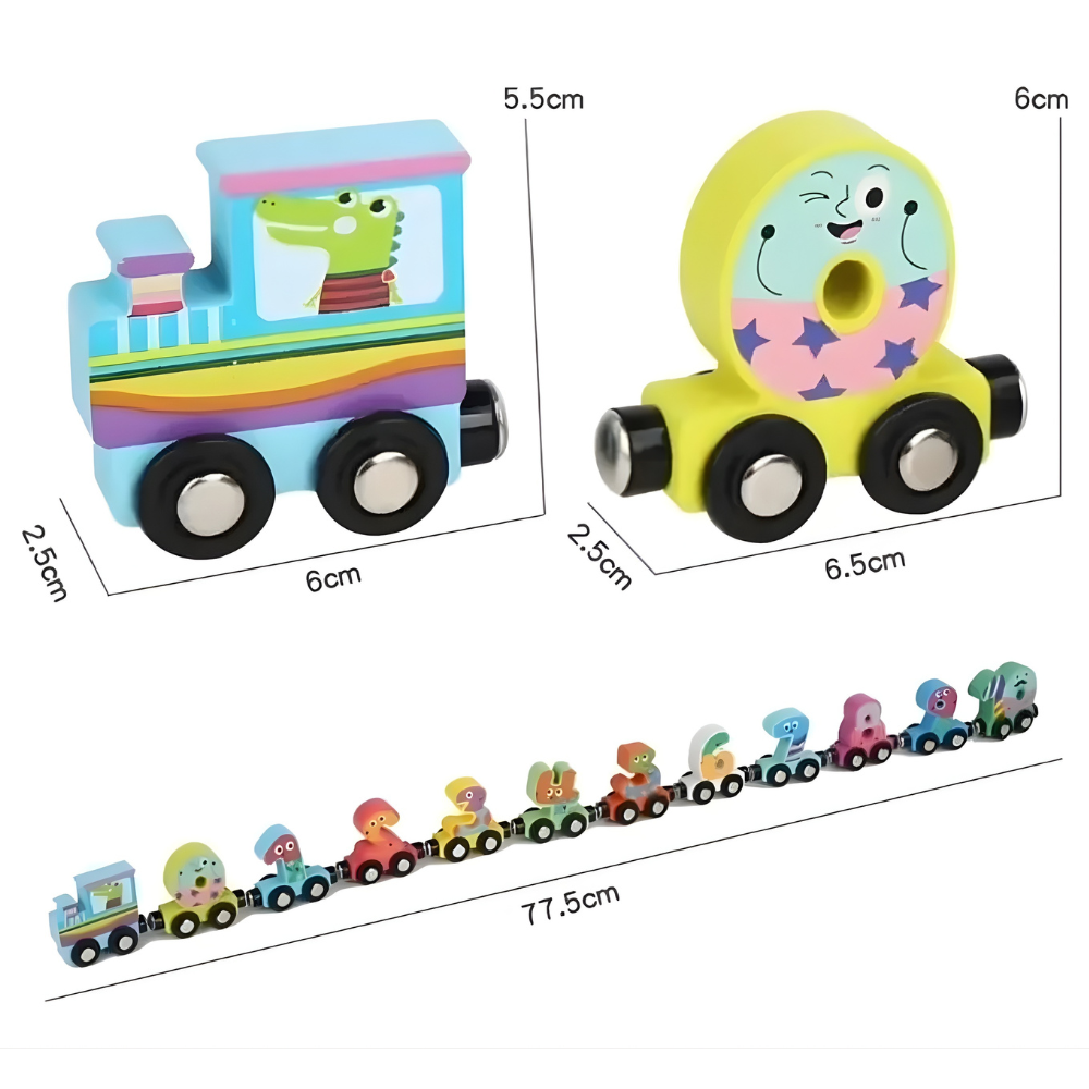 TREN DE NUMEROS IMANTADOS DE MADERA MONTESSORI - 3