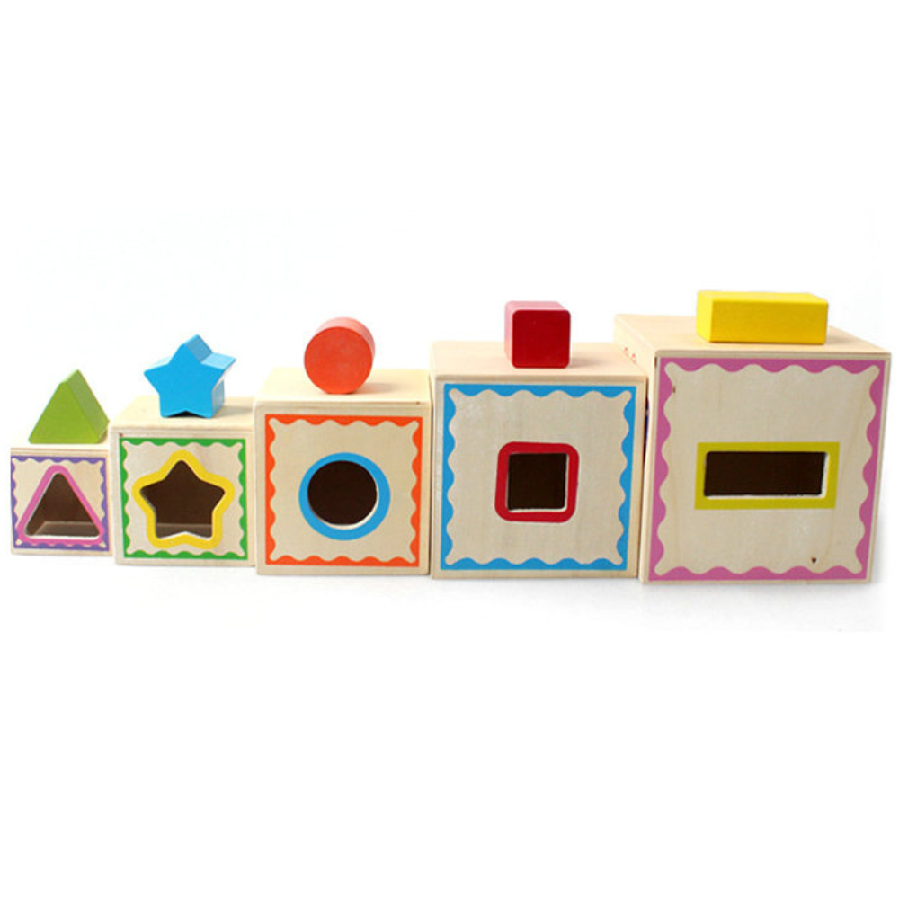 CAJA DE ENCAJE 5 PIEZAS EDUCATIVA MONTESSORI - 4