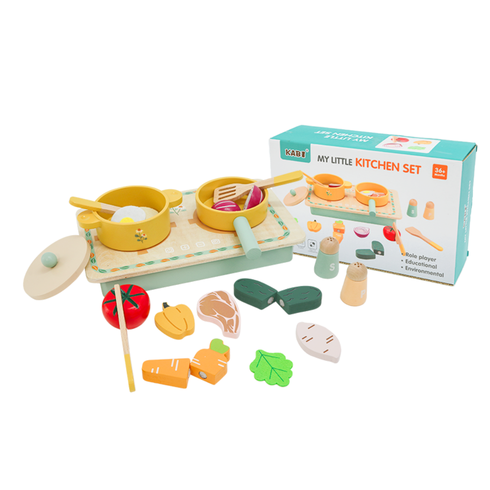 SET DE COCINA INFANTIL MONTESSORI DE MADERA - 1