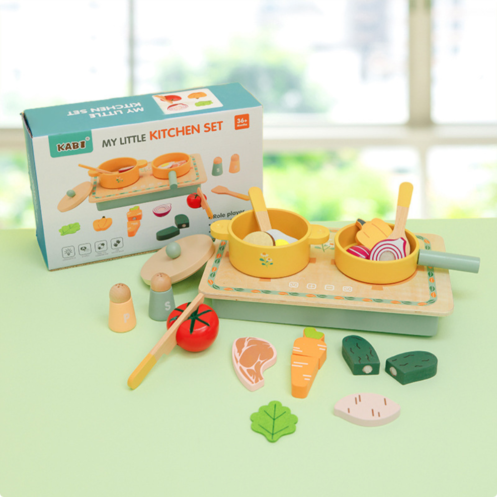 SET DE COCINA INFANTIL MONTESSORI DE MADERA - 2