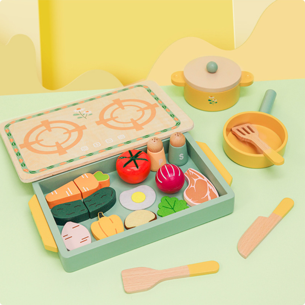 SET DE COCINA INFANTIL MONTESSORI DE MADERA - 3