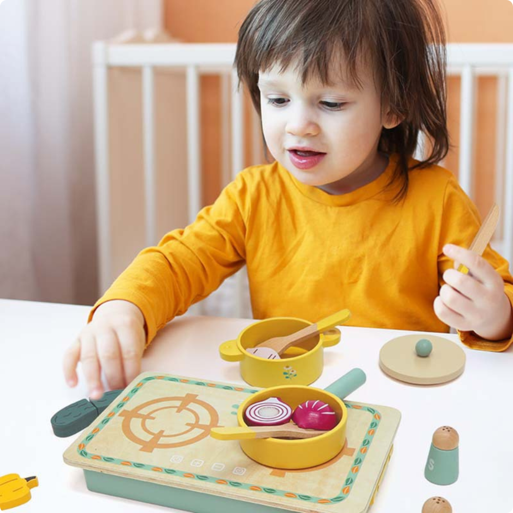 SET DE COCINA INFANTIL MONTESSORI DE MADERA - 4