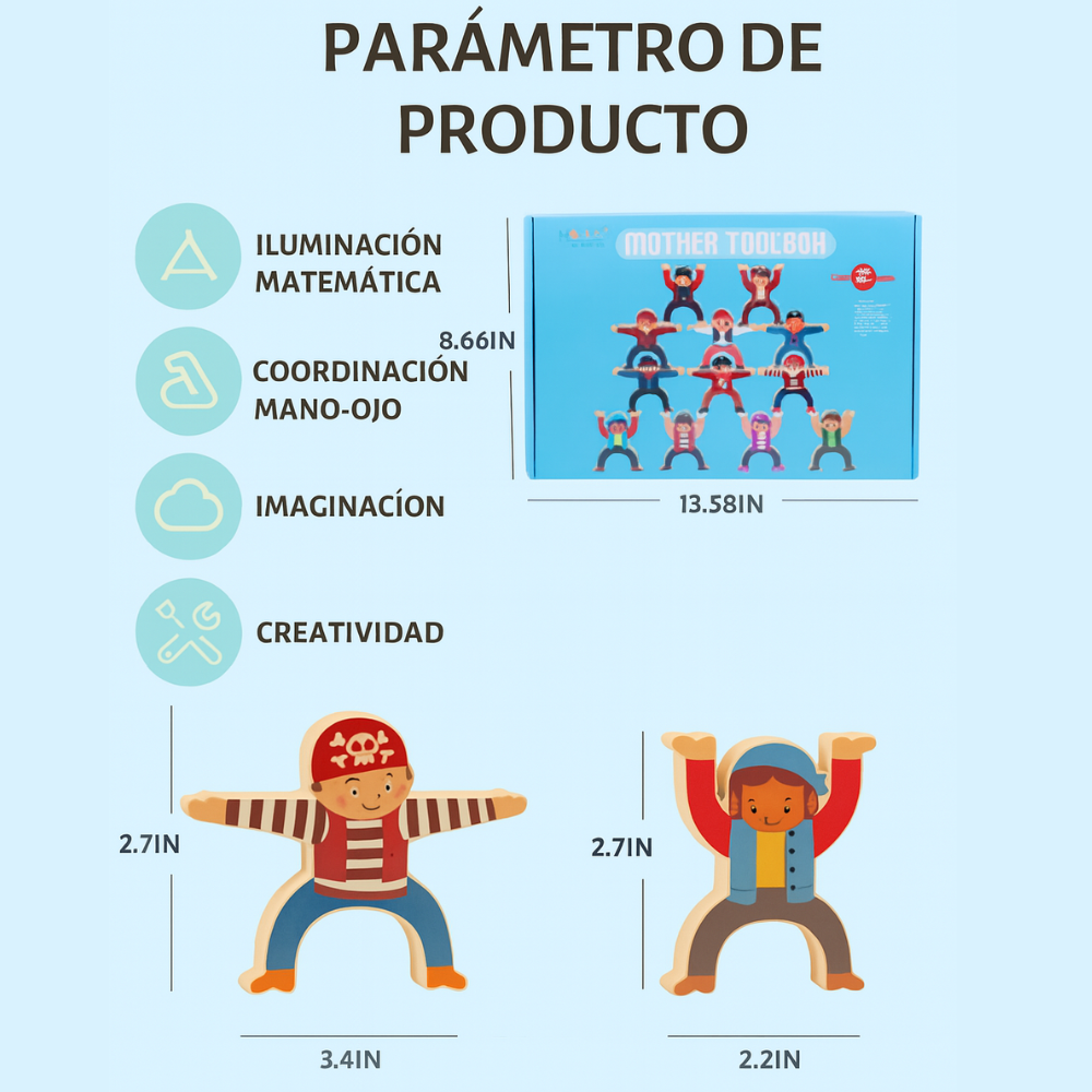 FIGURA APILABLE PIRATA EDUCATIVA MONTESSORI - 4