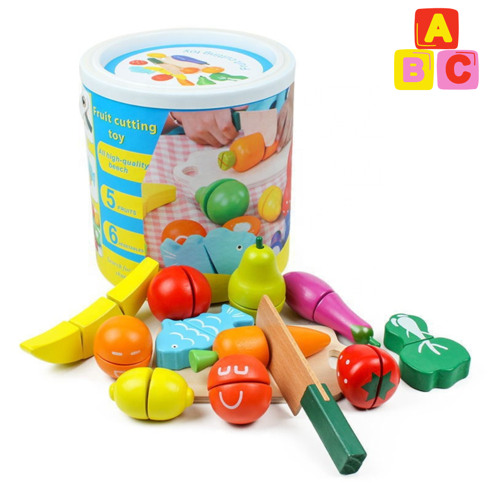 BALDE DIDACTICO DE FRUTAS DE MADERA MONTESSORI - 1