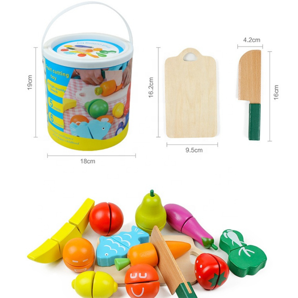 BALDE DIDACTICO DE FRUTAS DE MADERA MONTESSORI - 5