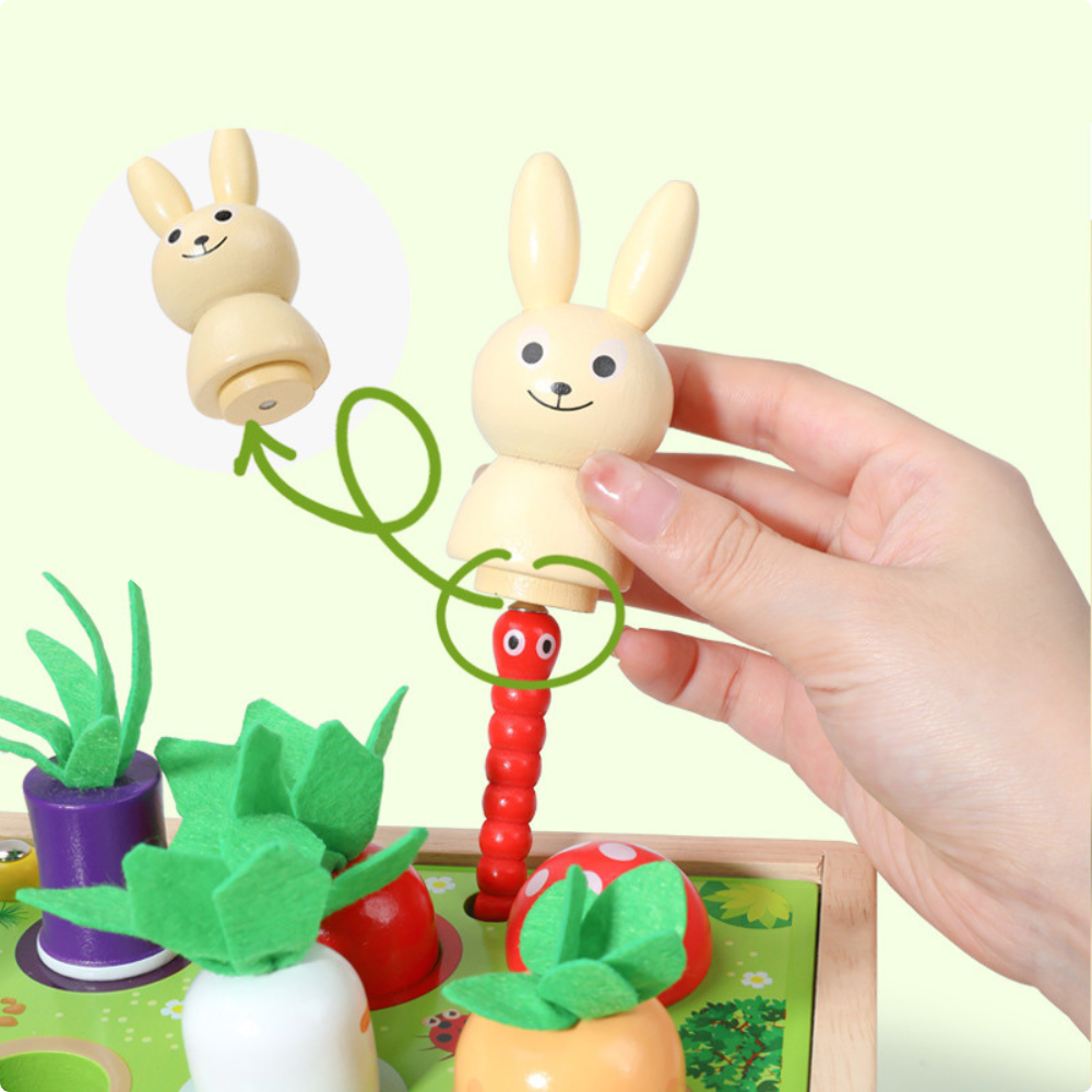 CARRO DE MADERA CON FIGURA DE ANIMAL MONTESSORI - 5