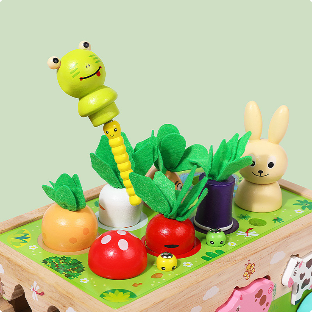 CARRO DE MADERA CON FIGURA DE ANIMAL MONTESSORI - 8