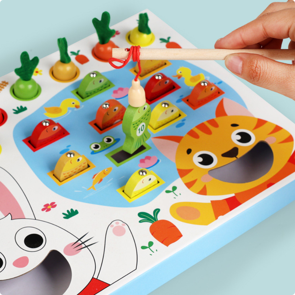 UEGO DE PESCA CON CONEJO EDUCATIVO MONTESSORI - 5