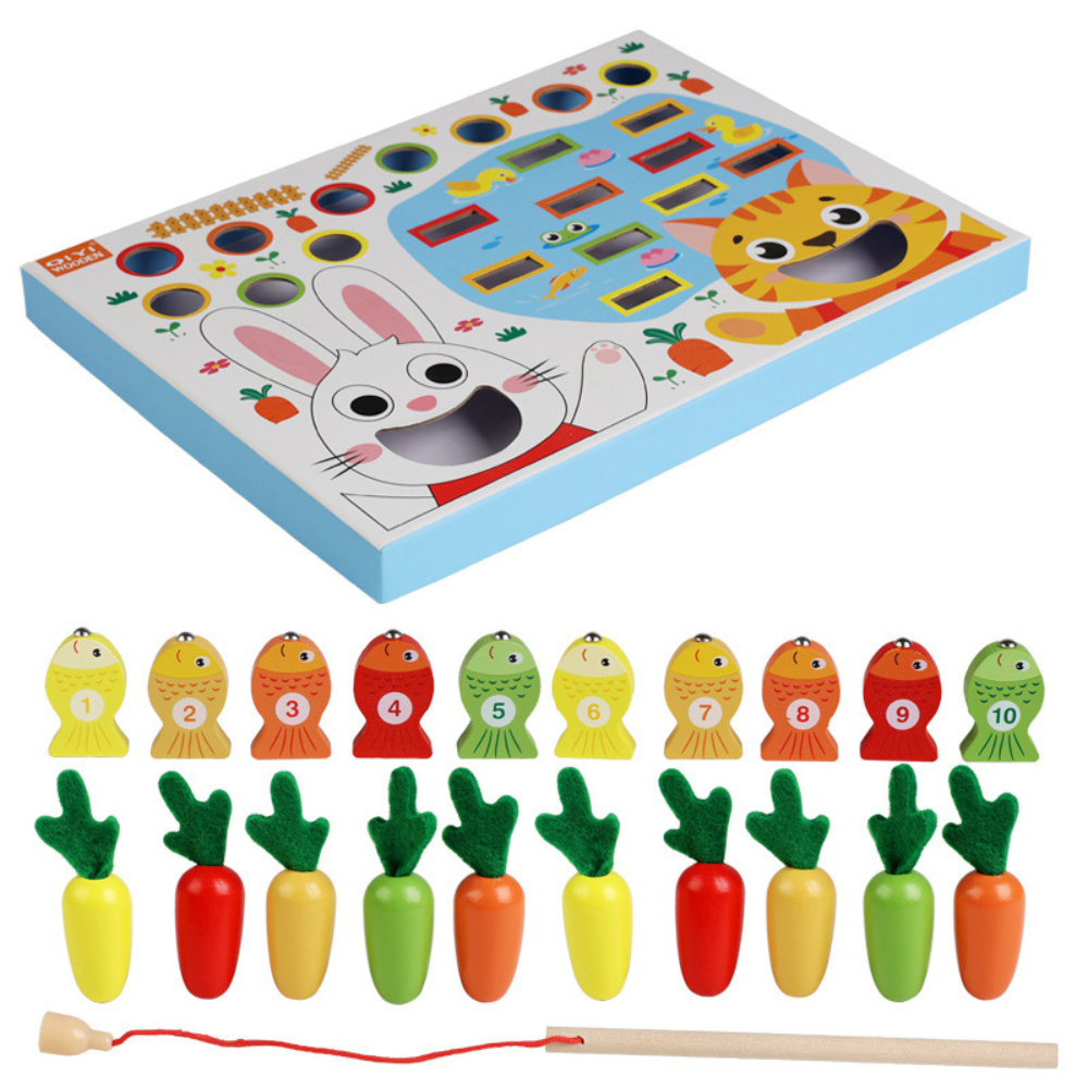 UEGO DE PESCA CON CONEJO EDUCATIVO MONTESSORI - 6