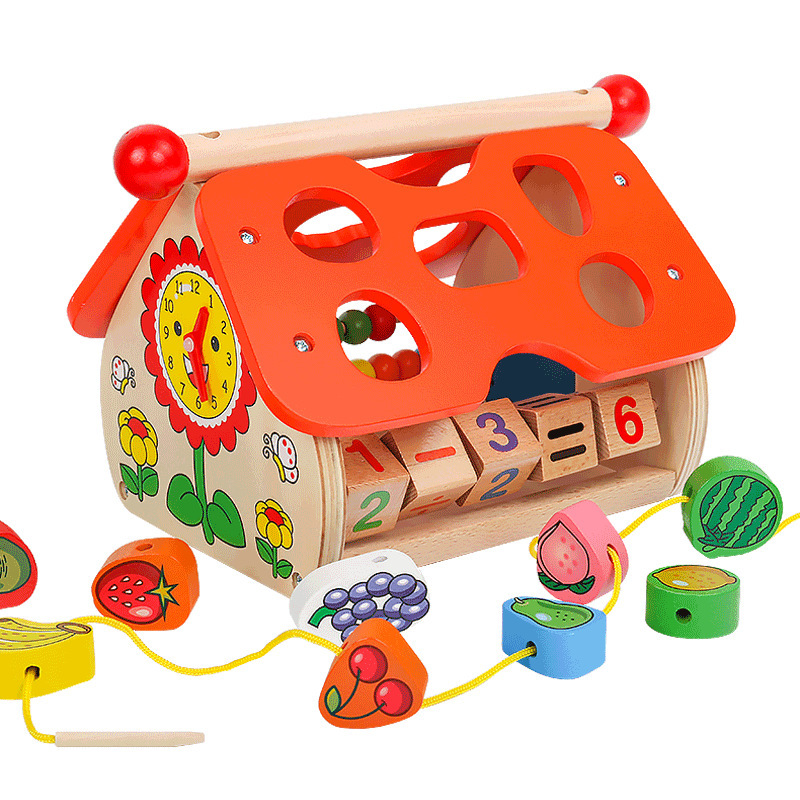 CASA EDUCATIVA JUEGO DE ENCAJE DE MADERA MONTESSORI - 1