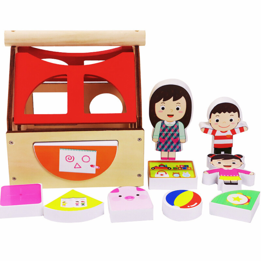 CASA JUEGO DE ENCAJE DIDACTICO DE MADERA MONTESSORI - 1