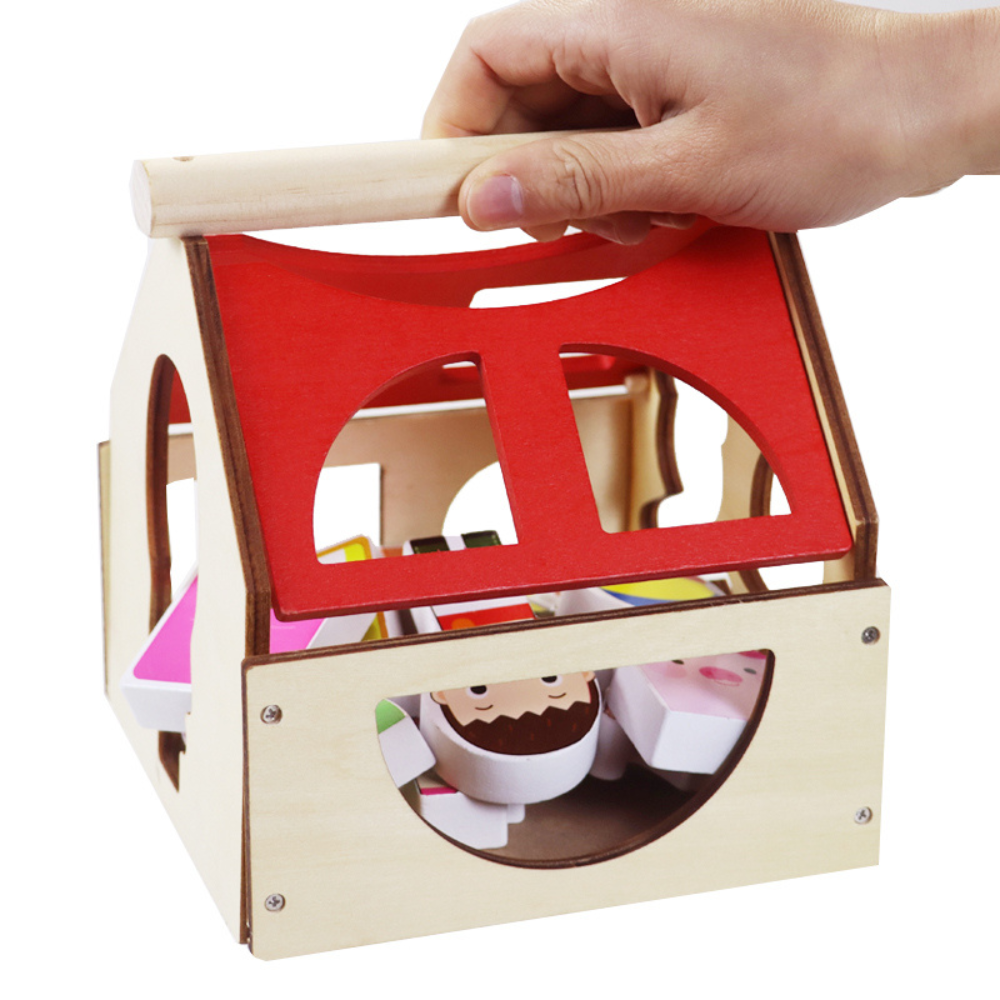 CASA JUEGO DE ENCAJE DIDACTICO DE MADERA MONTESSORI - 2