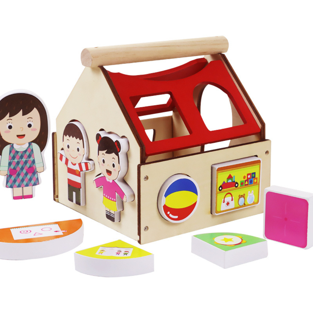 CASA JUEGO DE ENCAJE DIDACTICO DE MADERA MONTESSORI - 3