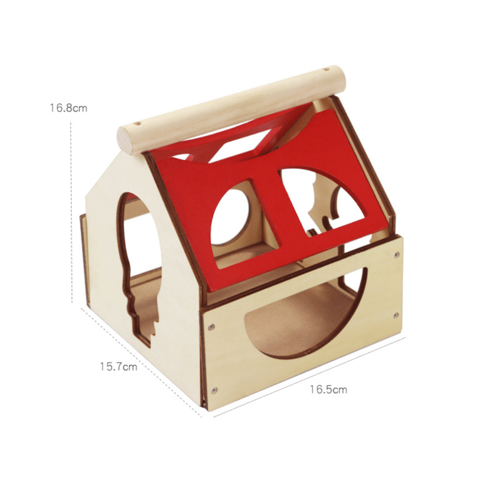 CASA JUEGO DE ENCAJE DIDACTICO DE MADERA MONTESSORI - 6