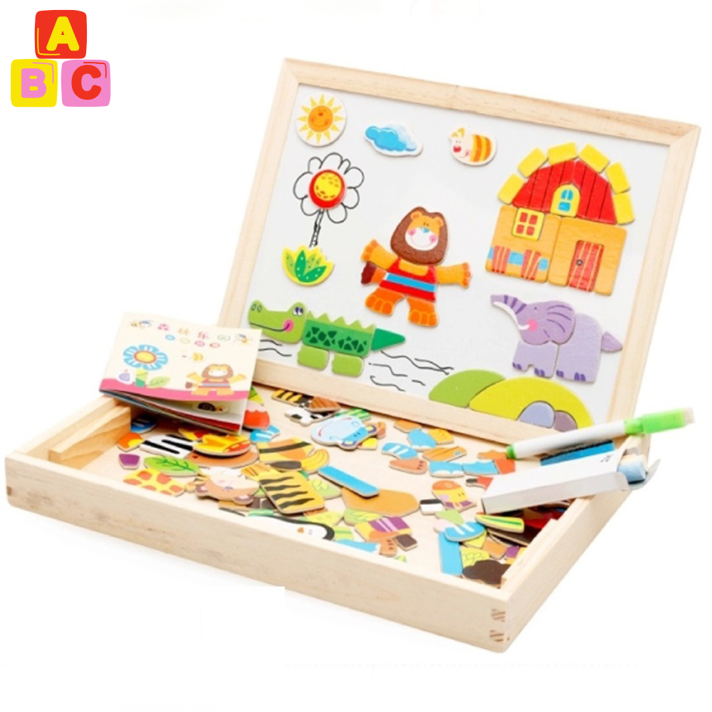 PIZARRA EDUCATIVA CON MAGNETICOS MONTESSORI - 1