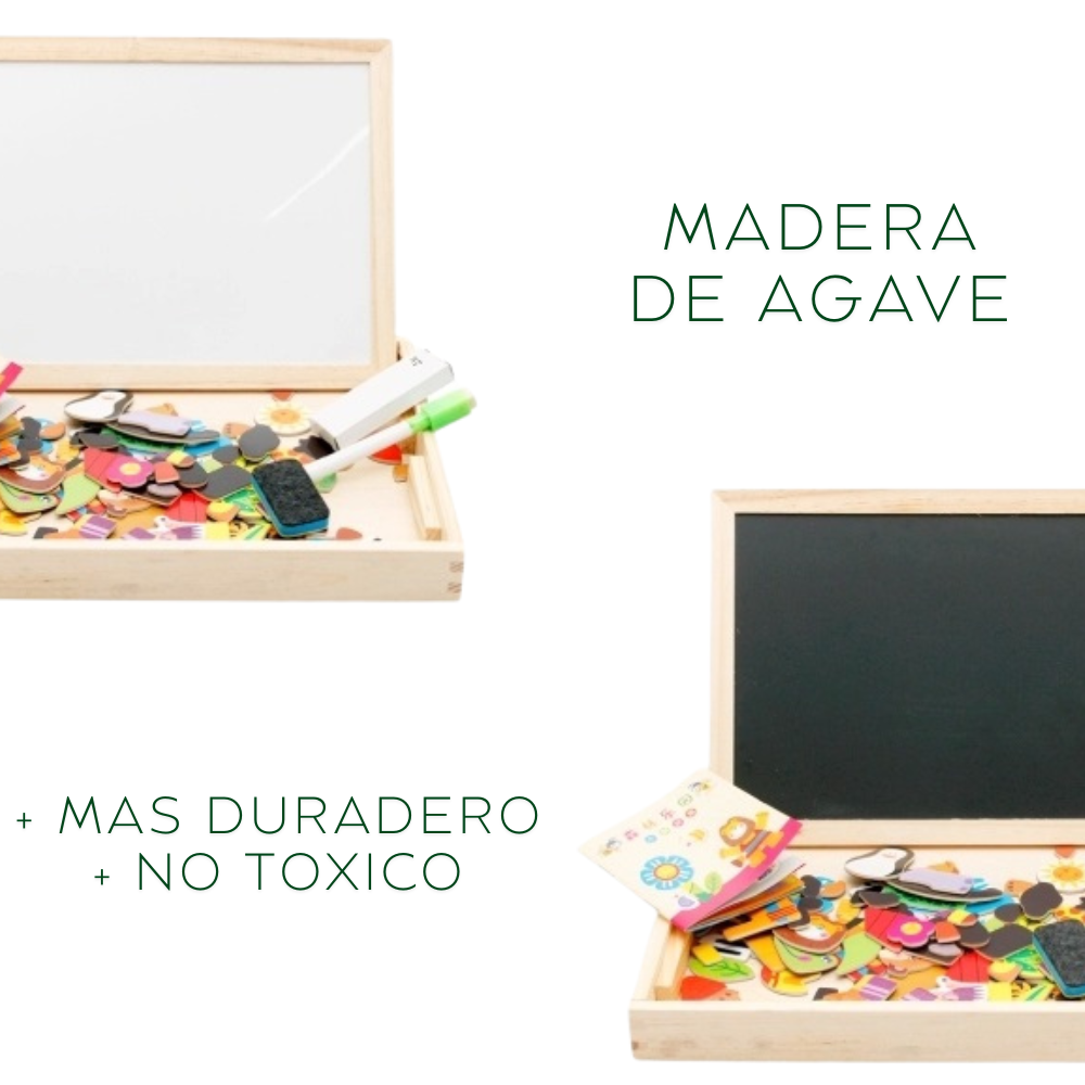 PIZARRA EDUCATIVA CON MAGNETICOS MONTESSORI - 2