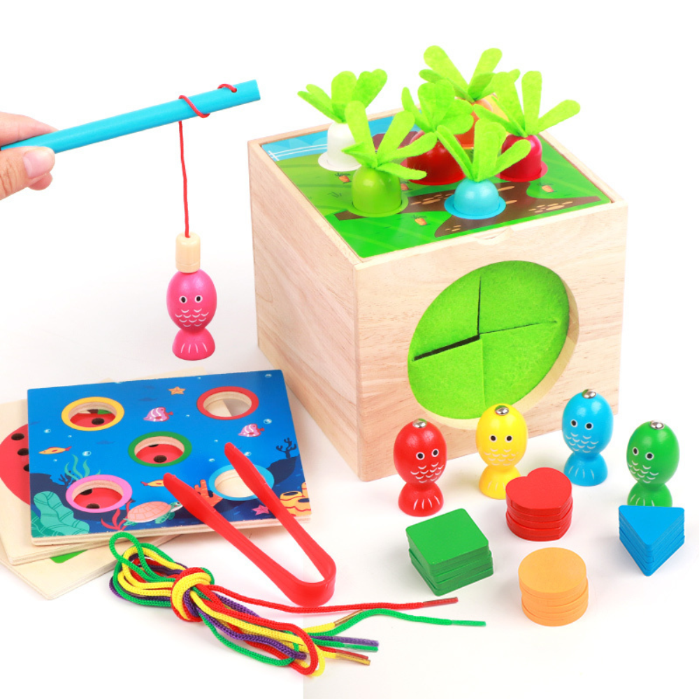 JUEGO DE ENCAJE Y PESCA MULTIFUNCIONAL EDUCATIVA MONTESSORI - 3