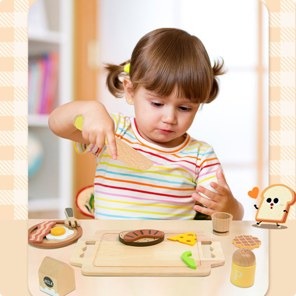 SET DE DESAYUNO DIDACTIVO DE MADERA MONTESSORI - 6