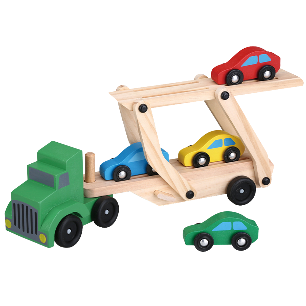 CAMION PORTA AUTOS 4 VEHICULOS MONTESSORI - 1