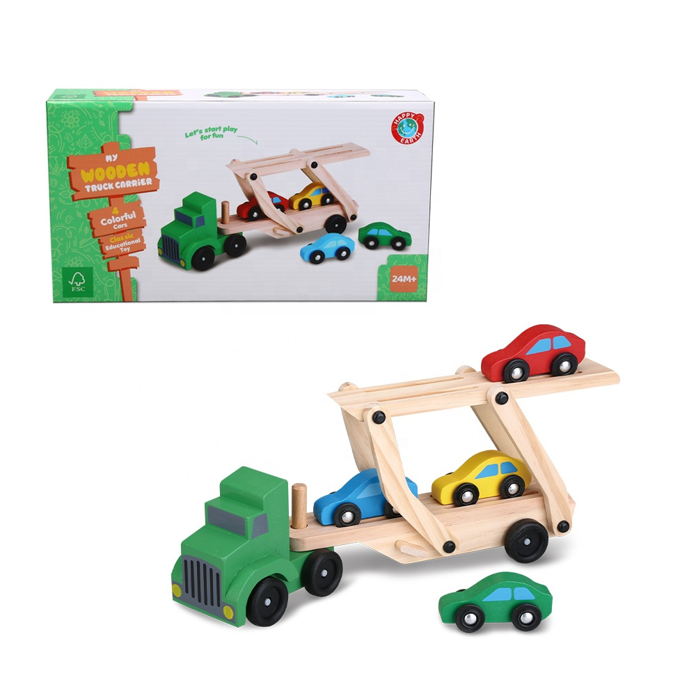 CAMION PORTA AUTOS 4 VEHICULOS MONTESSORI - 4