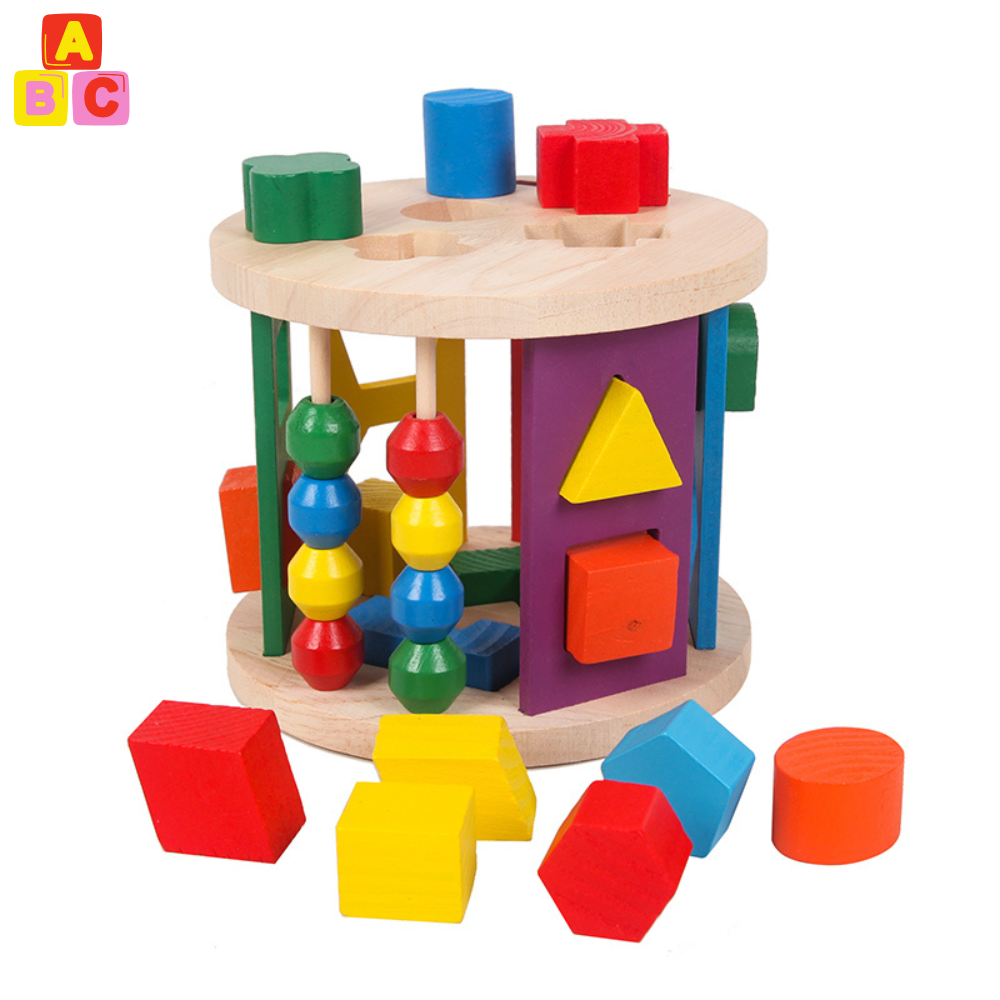 JUEGO DE ENCAJE CILINDROS DIDACTICO DE MADERA MONTESSORI - 1