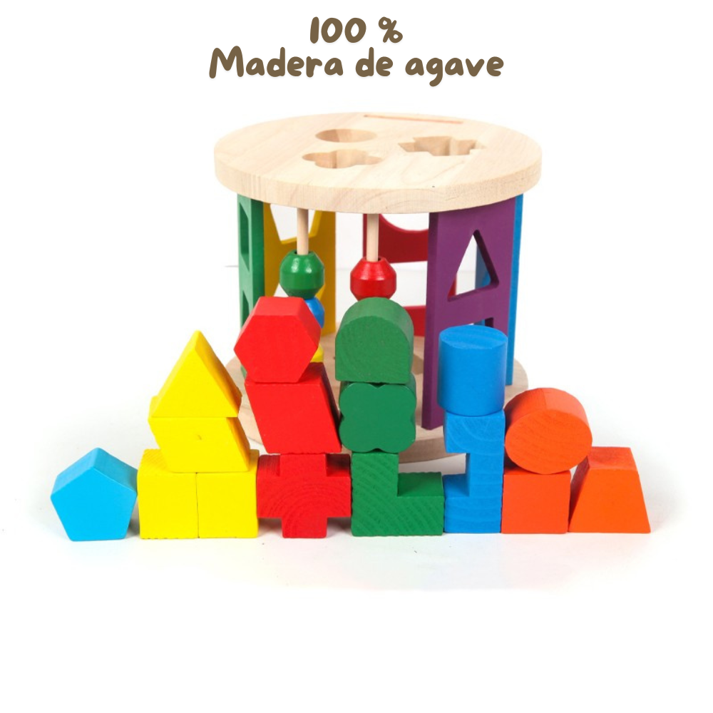 JUEGO DE ENCAJE CILINDROS DIDACTICO DE MADERA MONTESSORI - 4