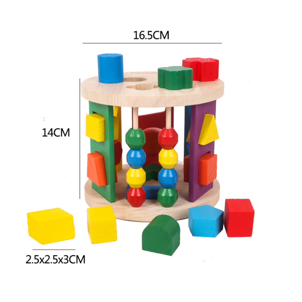 JUEGO DE ENCAJE CILINDROS DIDACTICO DE MADERA MONTESSORI - 5