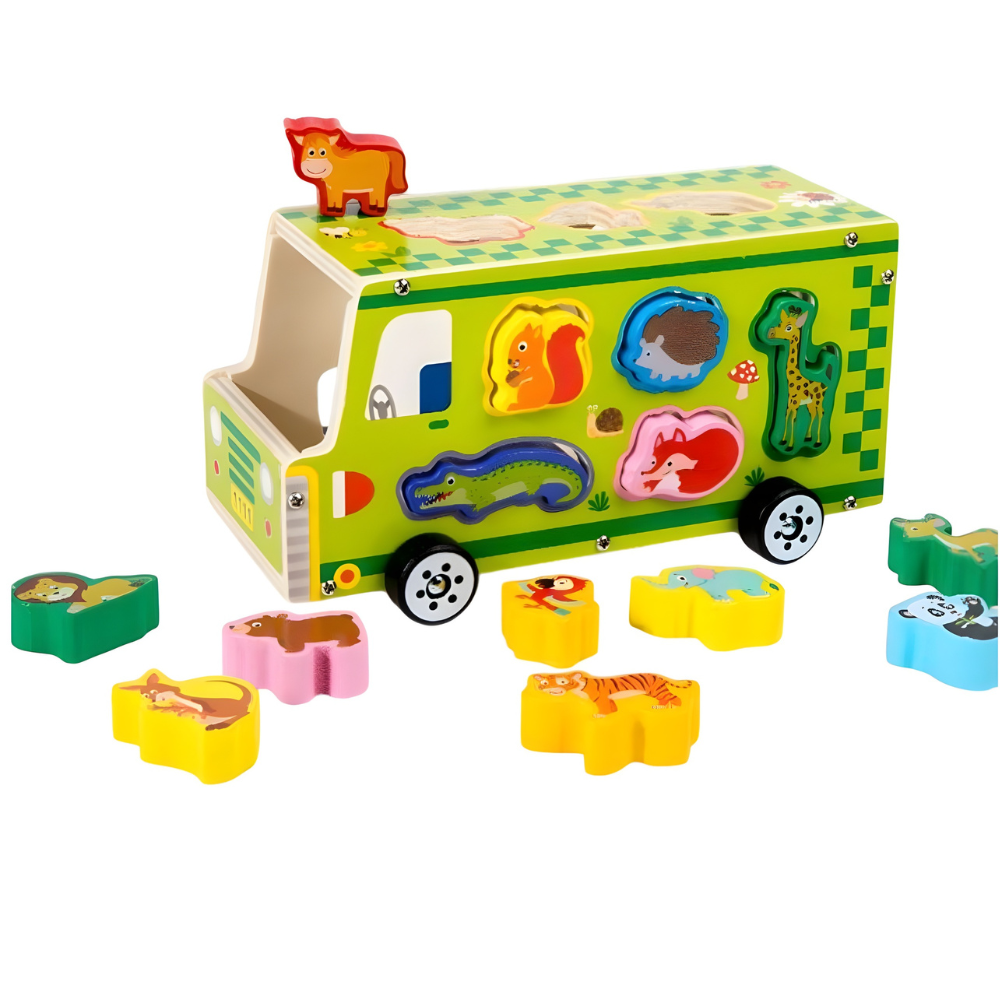 AUTO DE ENCAJE DE MADERA EDUCATIVO MONTESSORI - 1
