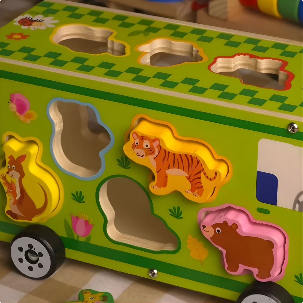 AUTO DE ENCAJE DE MADERA EDUCATIVO MONTESSORI - 6