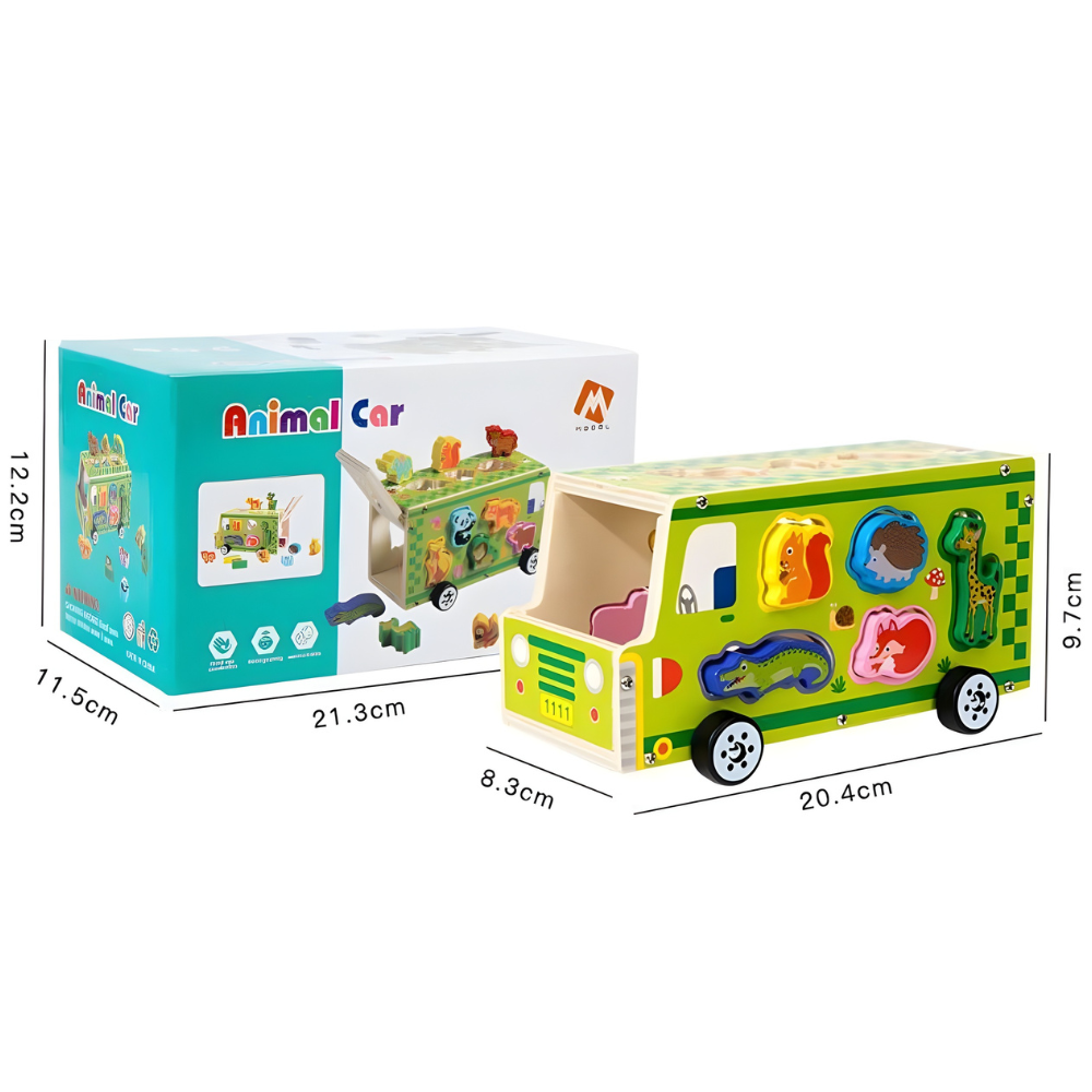 AUTO DE ENCAJE DE MADERA EDUCATIVO MONTESSORI - 7