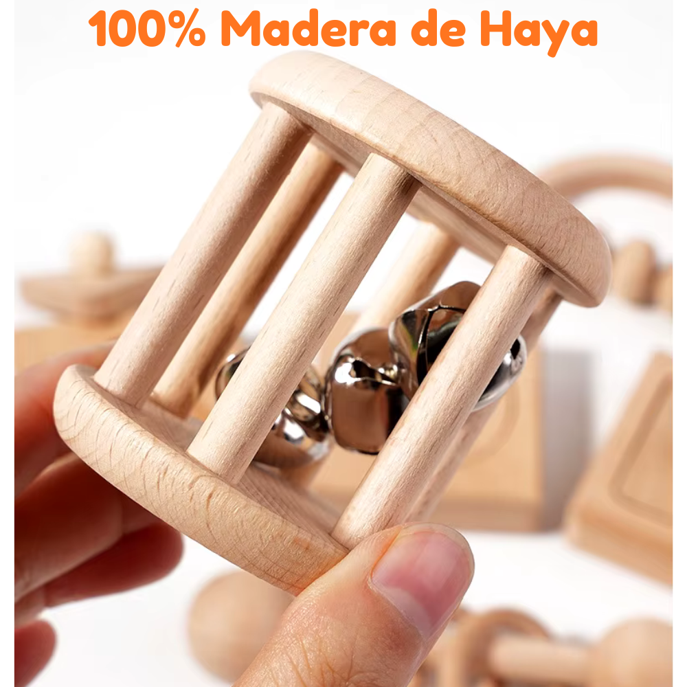 SET DE SONAJEROS 6 PIEZAS DE MADERA  MONTESSORI - 3