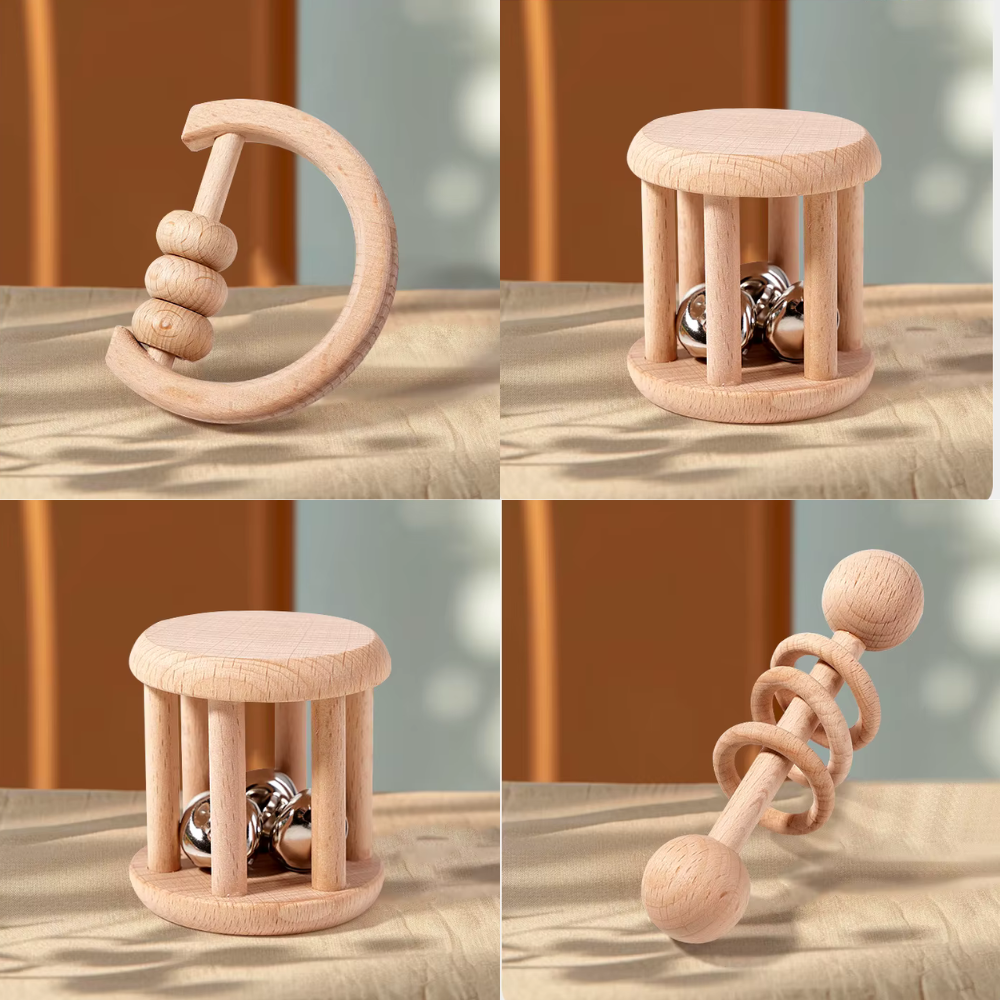 SET DE SONAJEROS 6 PIEZAS DE MADERA  MONTESSORI - 4