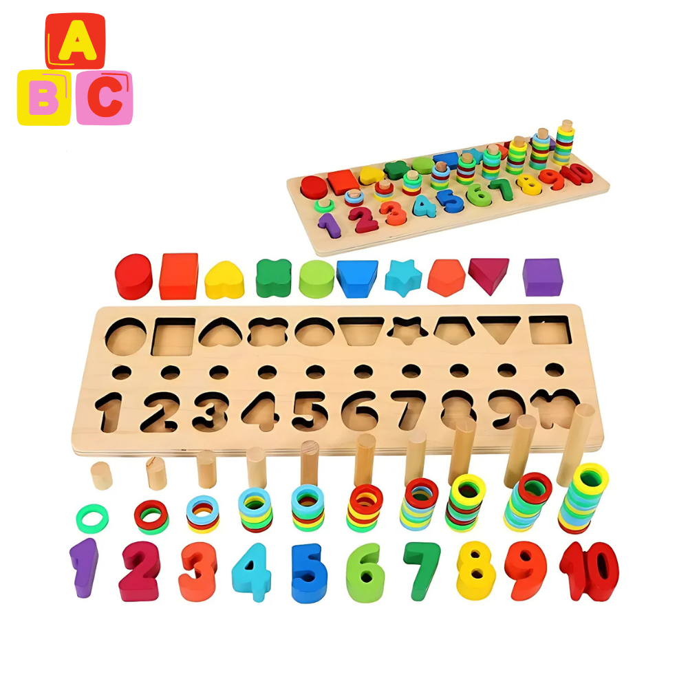 ABACO TABLERO EDUCATIVO CON NUMEROS MONTESSORI - 1