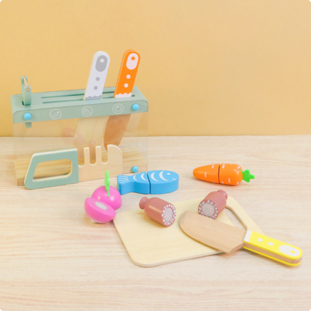 ACCESORIOS DE COCINA INFANTIL DE MADERA MONTESSORI - 2